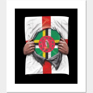 Dominica Flag English Flag Ripped - Gift for Dominican From Dominica Posters and Art